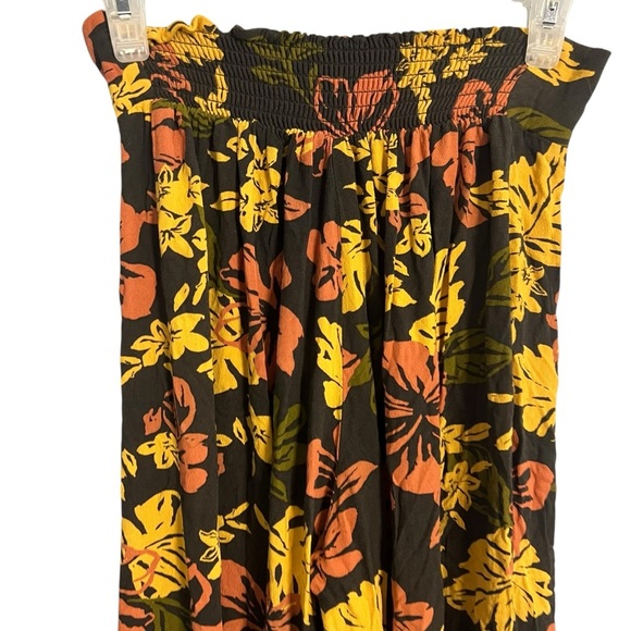 Free People Tiered Pants Black Floral Bell Bottom - Picture 5 of 7